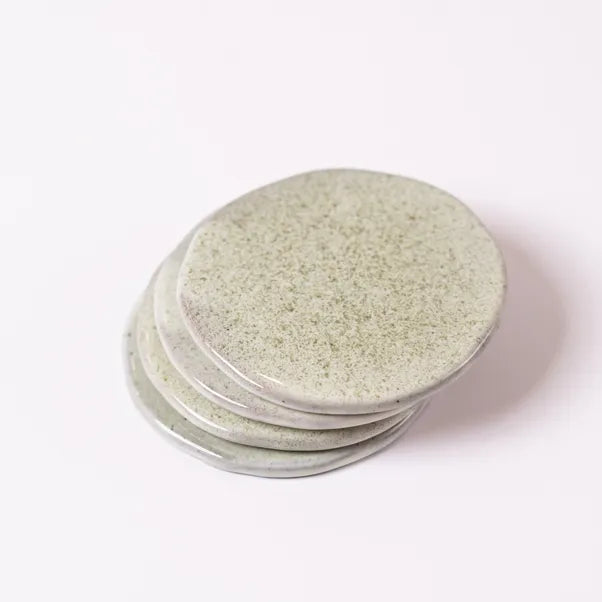 Sage Stoneware Coasters (Set of 4)
