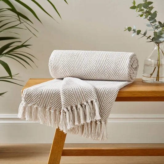 Jenson Herringbone Throw 235cm x 235cm