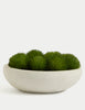 Artificial Moss in Concrete Bowl