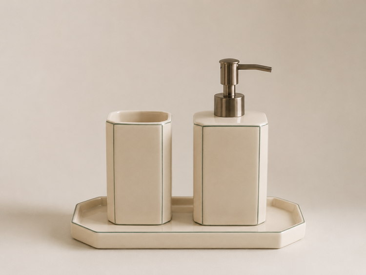 OCTAGONAL Bathroom Essentials Set