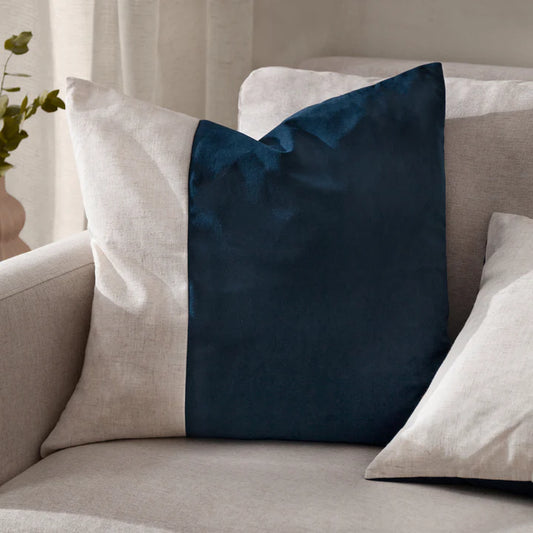 Morden Soft-Washed Velvet Cushion Indigo