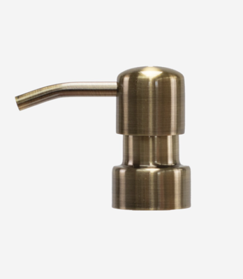 Amber Refillable Glass Bottle 500ml Bronze Pump