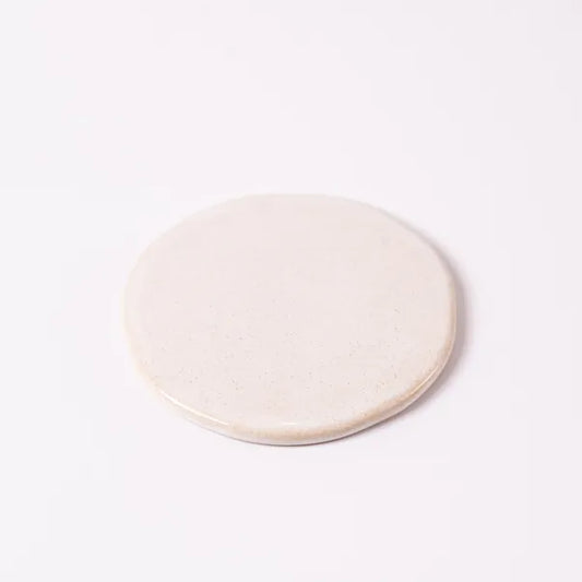 Cream Stoneware Coasters (Set of 4)