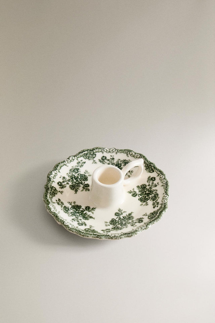 FLORAL CANDLESTICK HOLDER