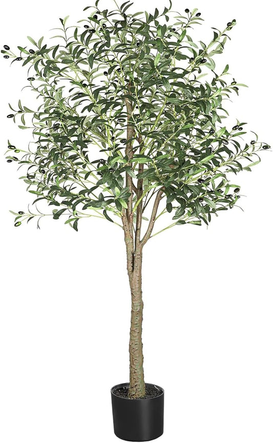 YOLEO 6FT Tall Artificial Olive Tree Faux Silk Plant