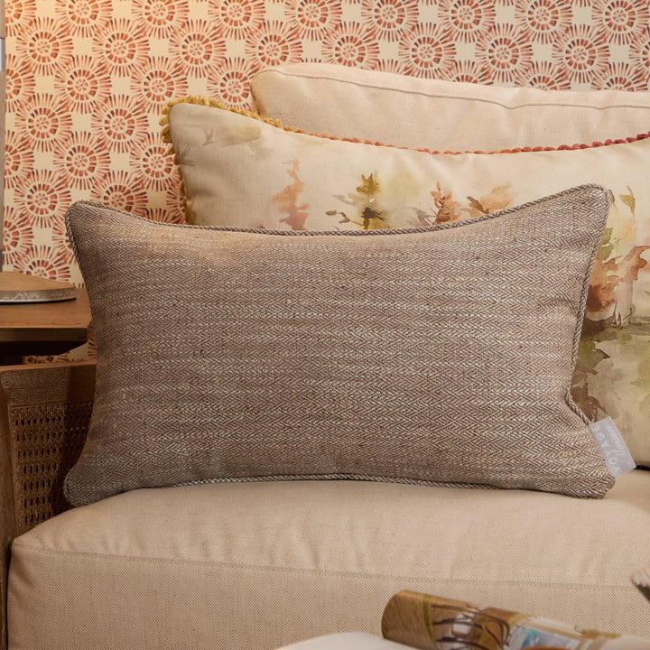 Jedburgh Woven Rectangular Cushion - Feather Filled