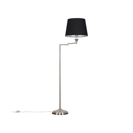 Rowan Swing Arm Floor Lamp - Navy Blue Shade